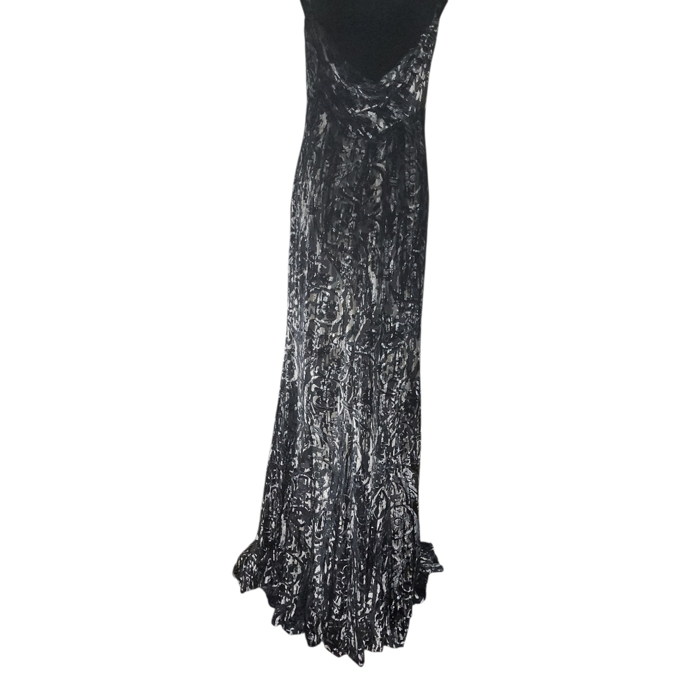 Badgley Mischka Printed Formal Dress, Womens 8 - Picture 3 of 13